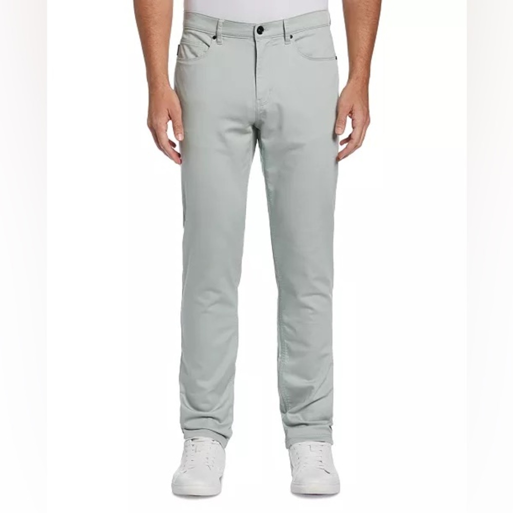 Perry Ellis Slim Fit Stretch Pants‎ Light Gray Size 33x30 NWT